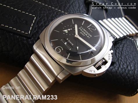 panerai metal band|panerai watch bands for men.